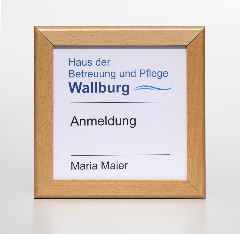 Türschild WoodSign-Buche - 174 x 174 mm