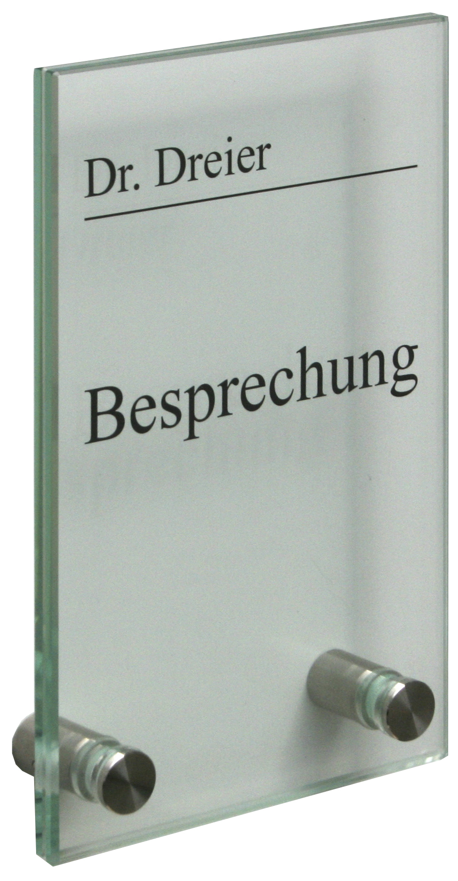 Glas-Türschild KRISTALLUM-R - 100 x 170 mm (BxH)