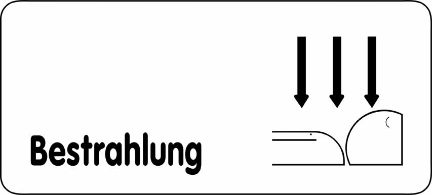 Typ Delta 300 x 135 mm - Bestrahlung