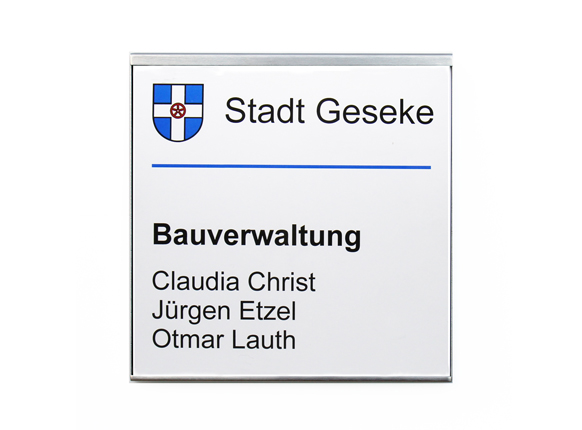 Türschild GlasFix - 150 x 150 mm (BxH)