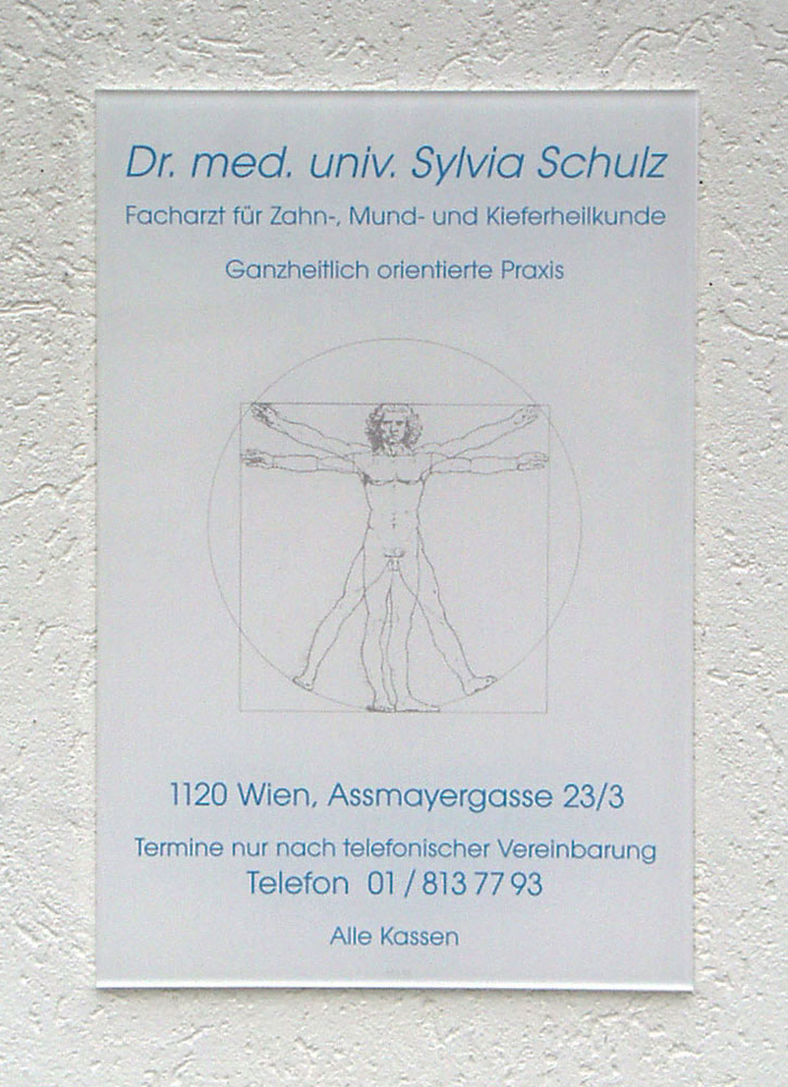 Rechteck Acrylglasschild - 8 mm Typ Beta