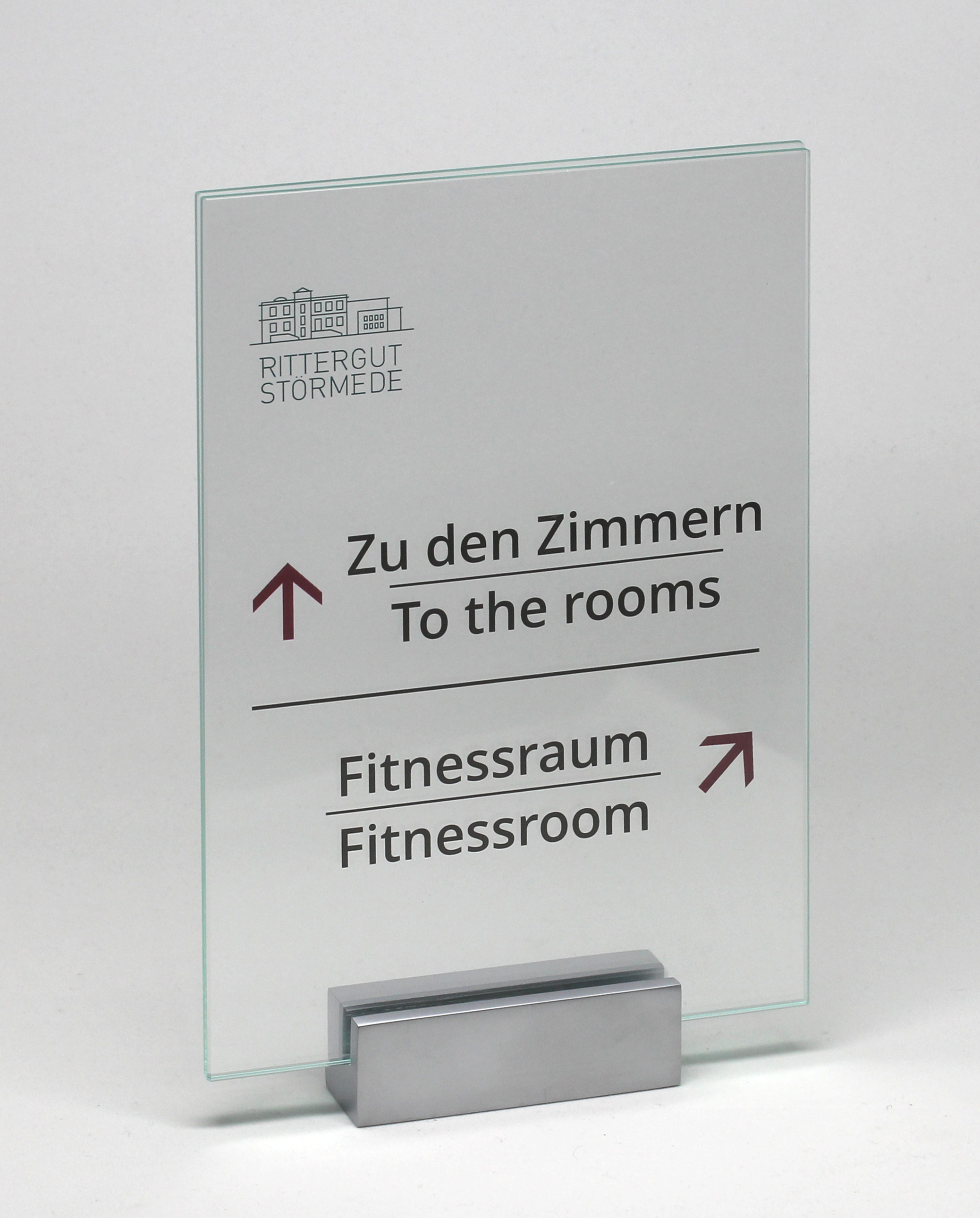 Glas-Türschild MONACO - 148 x 210 mm A5 hoch