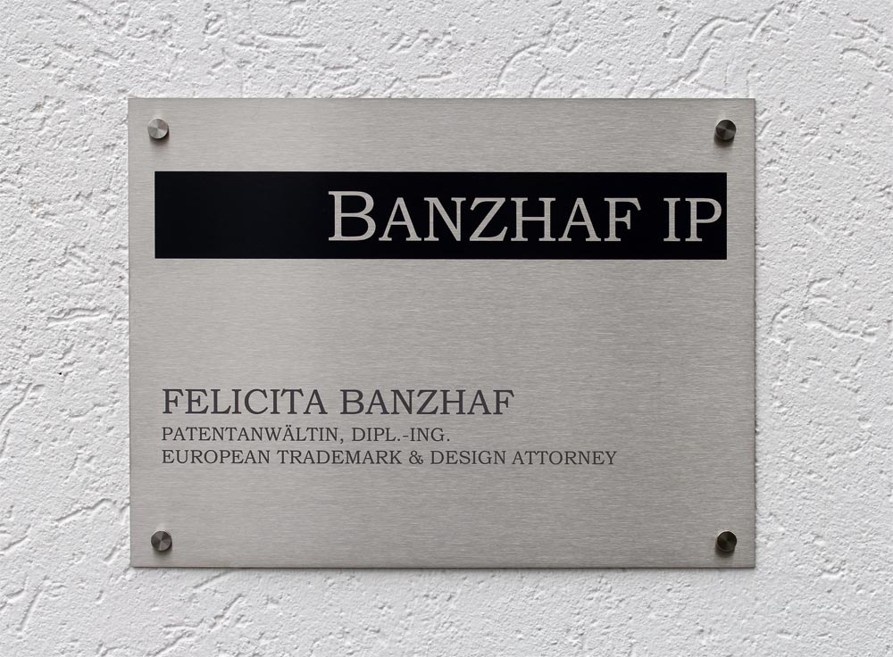 Rechteck Edelstahl-Schild - 2 mm Typ Quadro