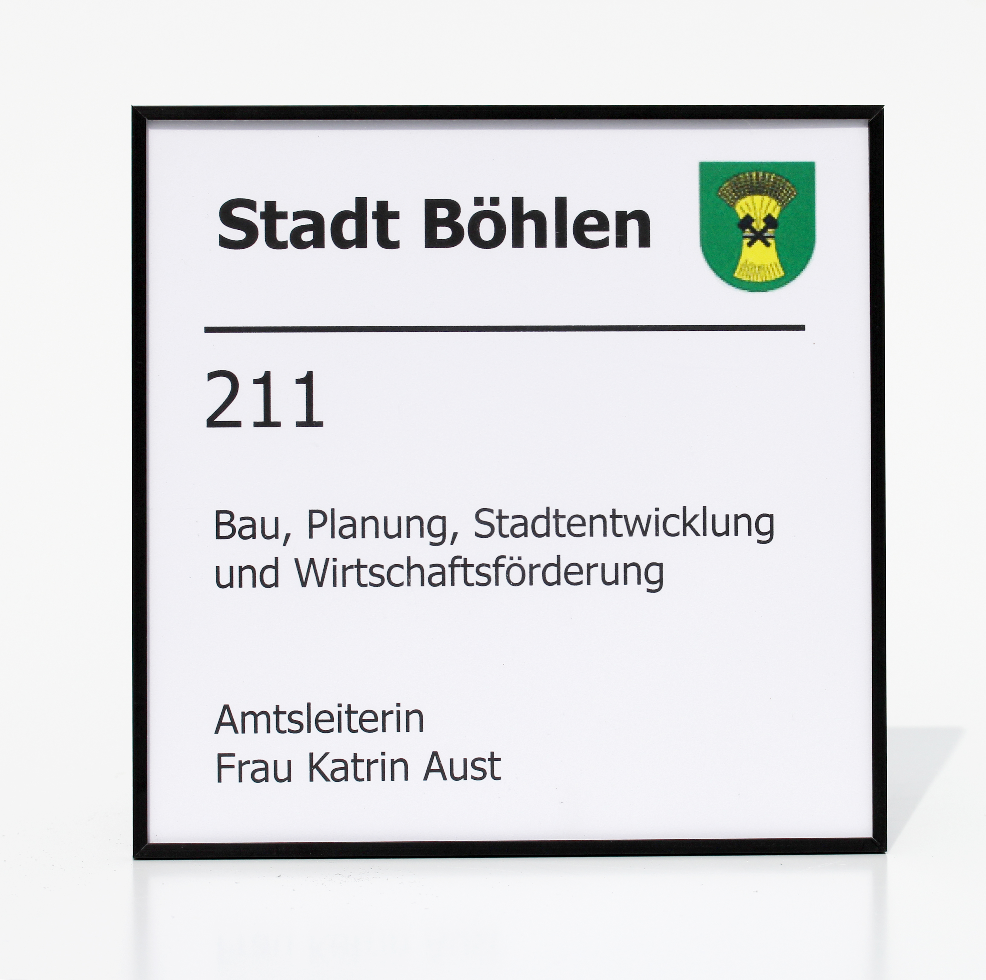 Türschild MADRID Black Line - 150,5 x 212,5  mm (BxH) A5 hoch