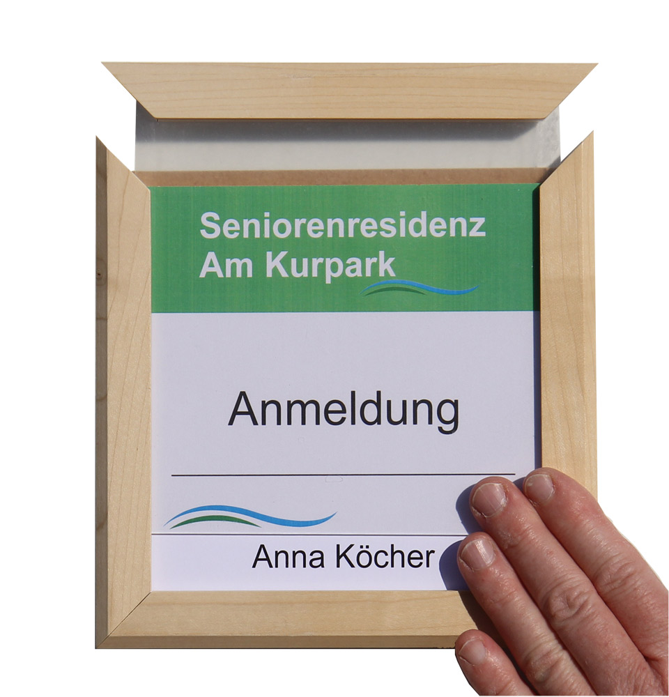Türschild WoodSign-Ahorn - 174 x 174 mm