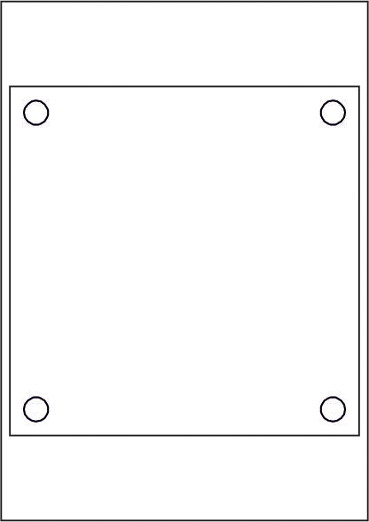 10 Blatt GALERIE - Laserdruck-Folien klar - 200 x 200 mm 4-Loch