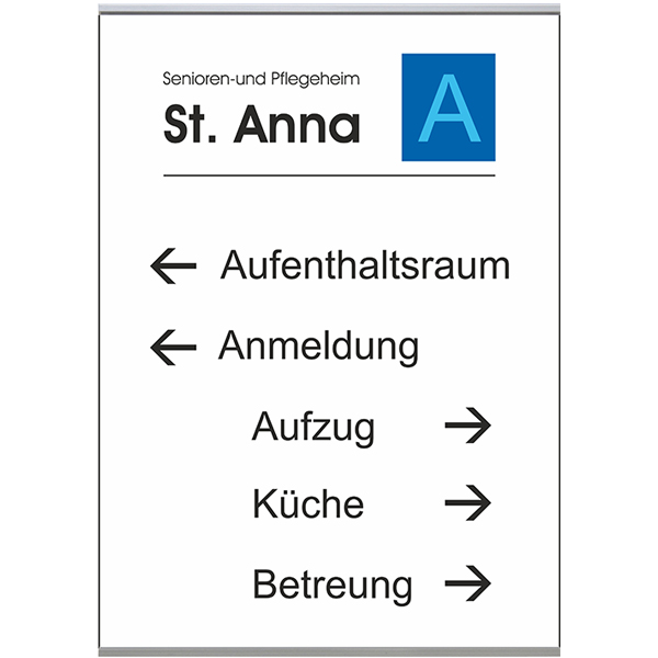 Türschild SlideFix Silber - 297 x 420 mm (BxH) A3 hoch