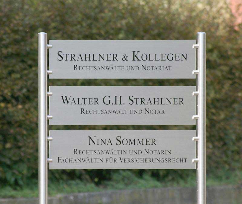 Edelstahl-Schildständer - Typ HGH-V2A-8020-1