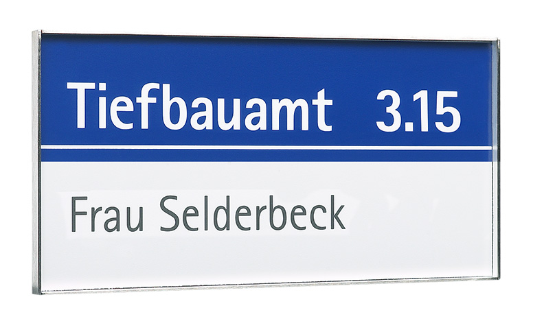 Türschild RIO - 149,5 x 74,5 mm (hoch oder quer)