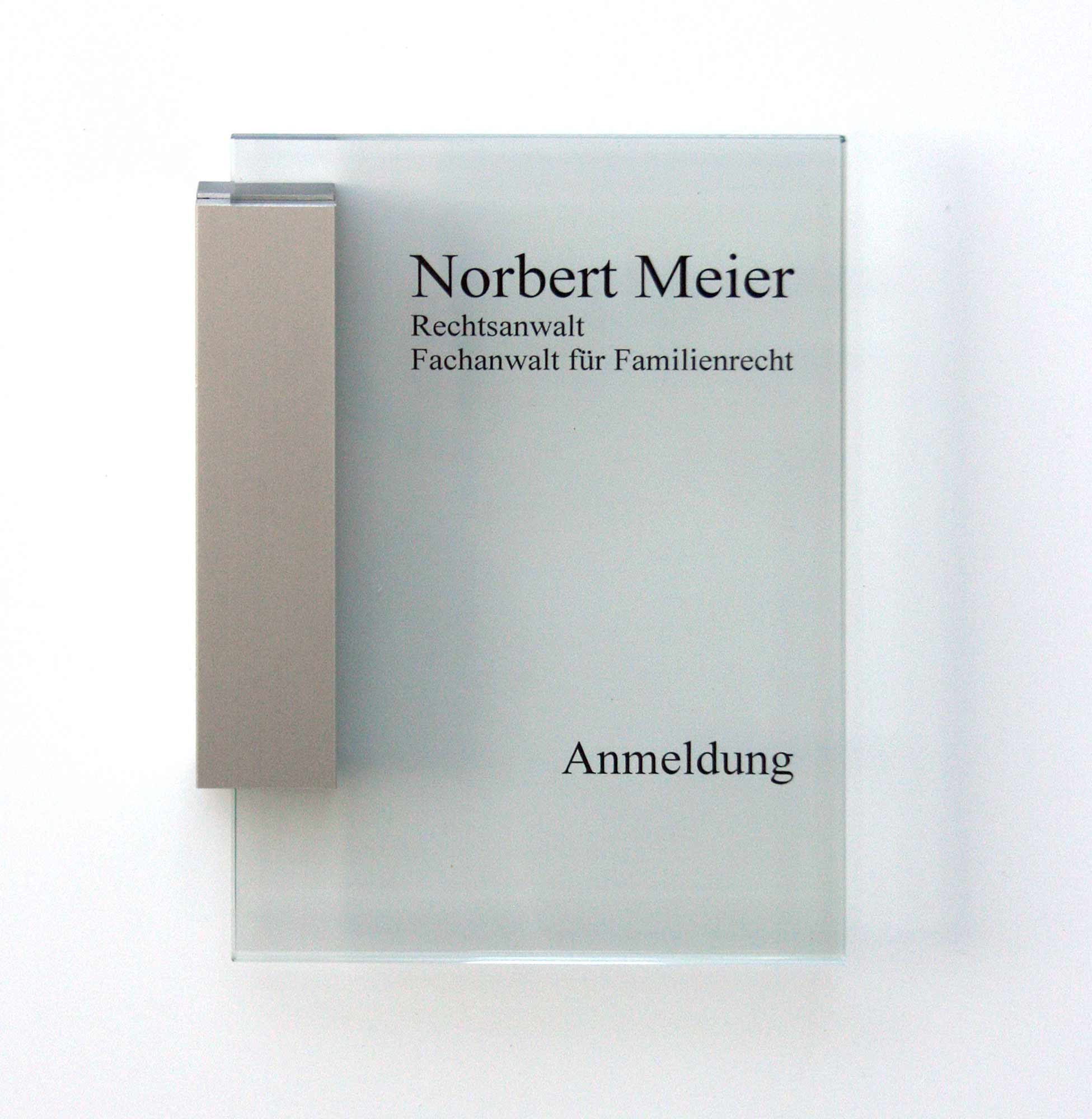 Glas-Türschild KRISTALLINO - 105 x 149 mm, DIN A6