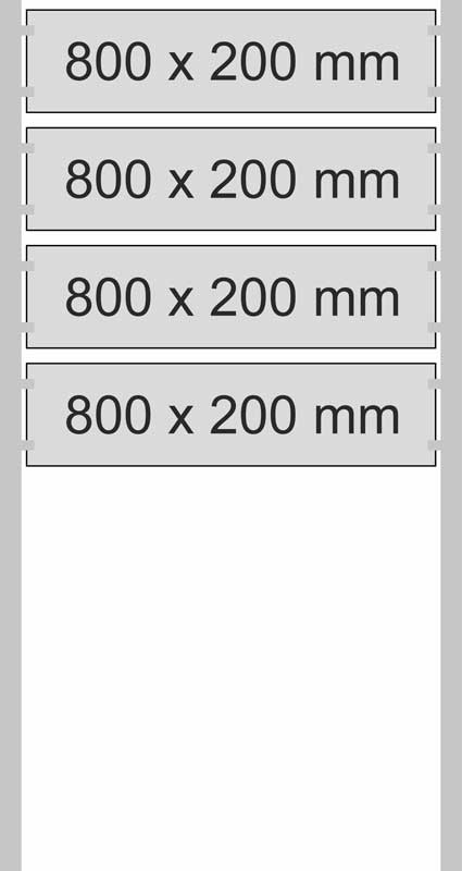 Edelstahl-Schildständer - Typ HGH-V2A-8020-4