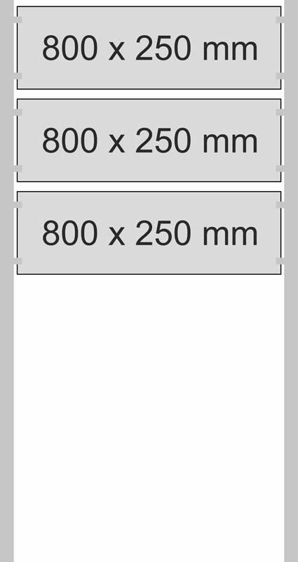 Edelstahl-Schildständer - Typ HGH-V2A-8025-3