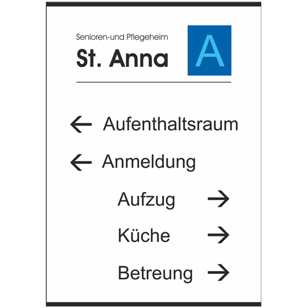 Türschild SlideFix Black - 297 x 420 mm (BxH) A3 hoch