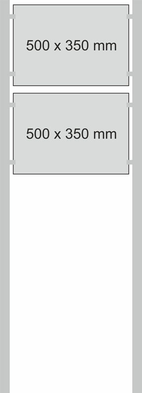 Edelstahl-Schildständer - Typ HGH-V2A-5035