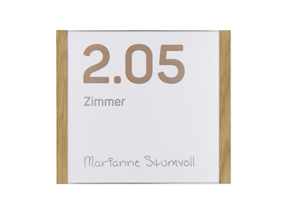 Türschild NIRO.eiche - 168 x 150,5 mm