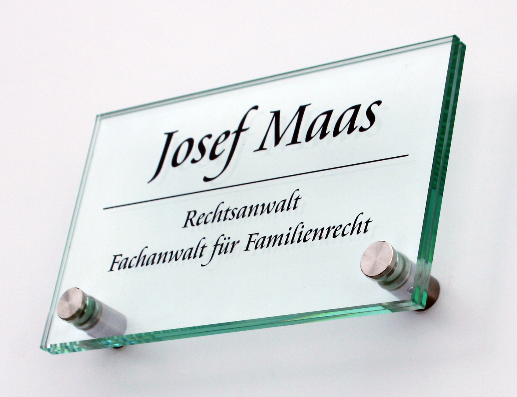 Glas-Türschild KRISTALLUM-R - 170 x 100 mm (BxH)
