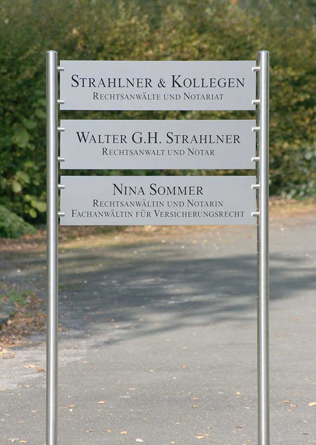 Edelstahl-Schildständer - Typ HGH-V2A-8020-1