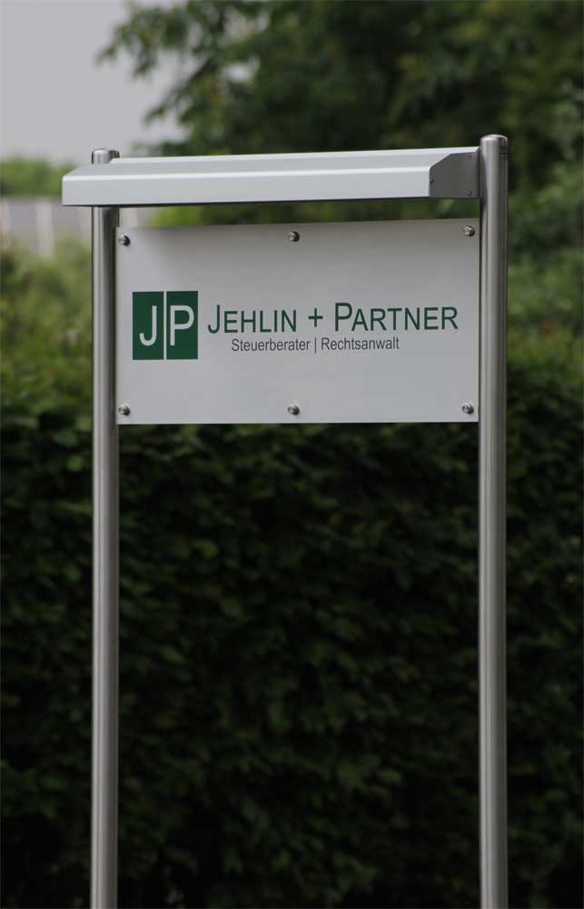 Edelstahl-Schildständer - Typ ESR-V2A-BL-Jehlin