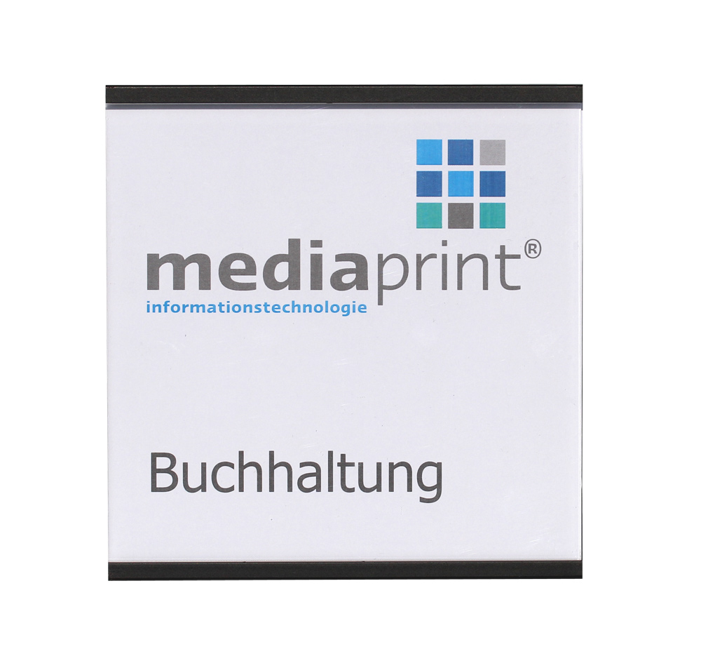 Türschild SlideFix Black - 297 x 210 mm (BxH) A4 quer