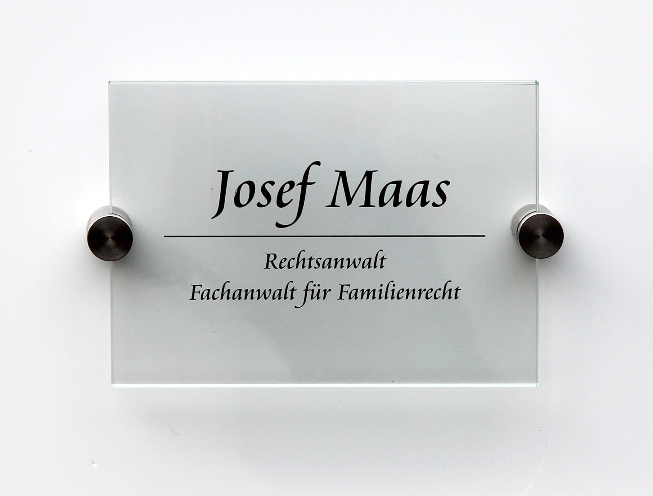 Glas-Türschild INOXO-K - 149 x 105 mm A6 (hoch oder quer)
