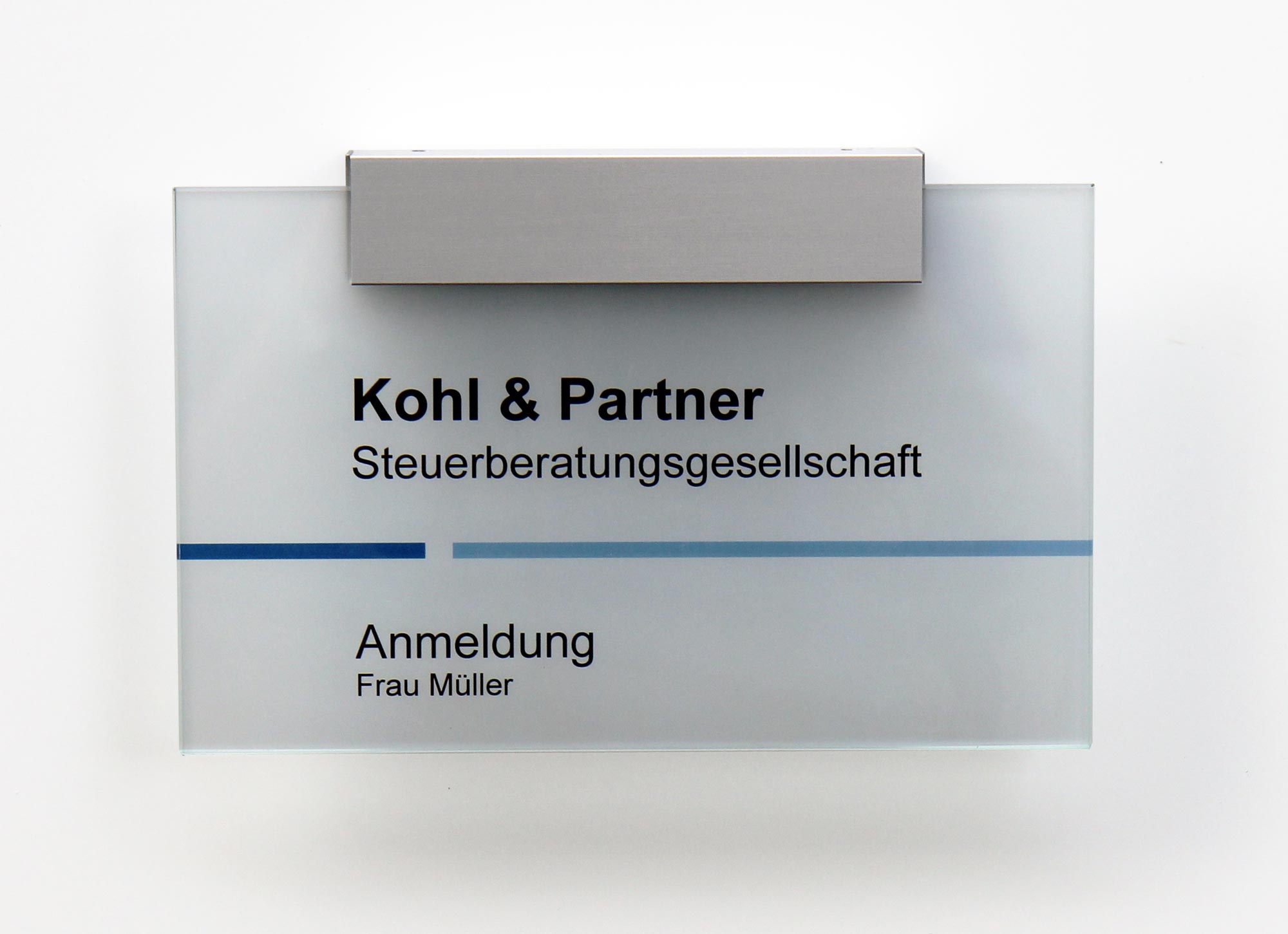Glas-Türschild KRISTALLINO - 170 x 105 mm