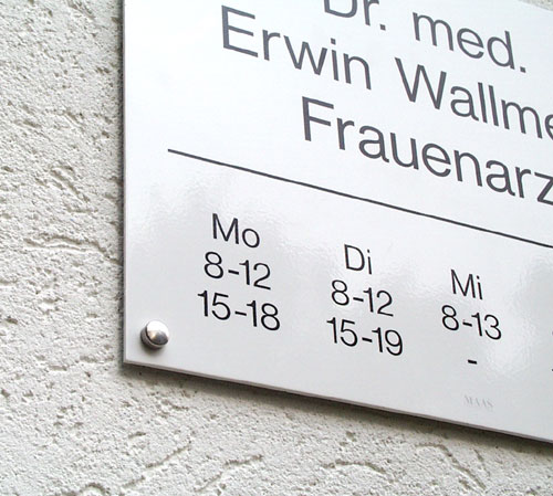 Alu-Schild Typ Alpha - 2 mm weiß pulverbeschichtet