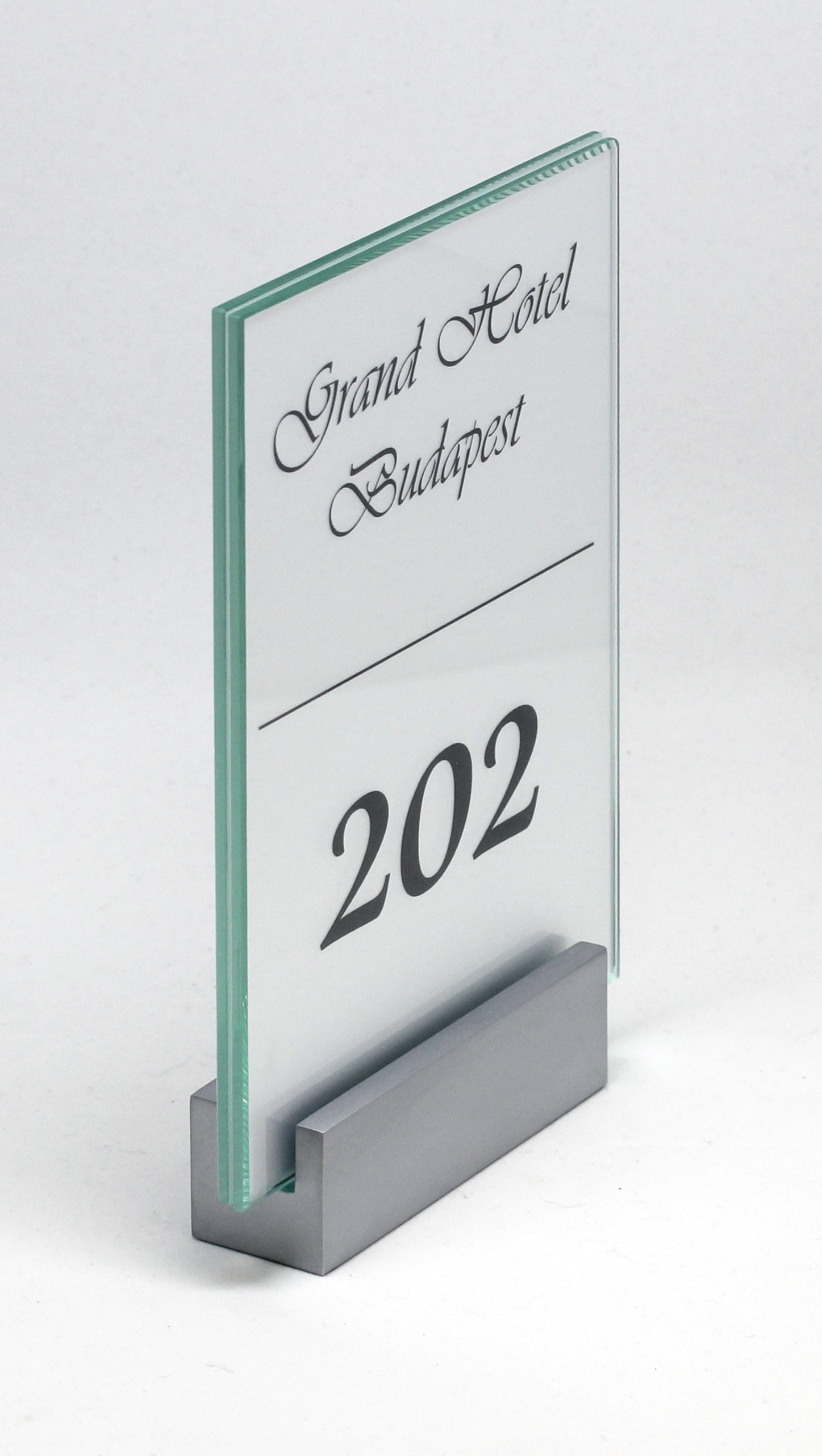 Glas-Türschild MONACO - 105 x 148 mm A6 hoch