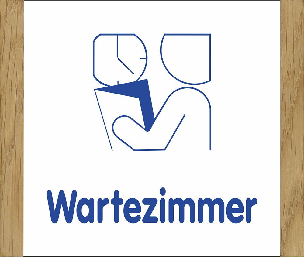 Türschild NIRO.eiche - 124,5 x 107 mm