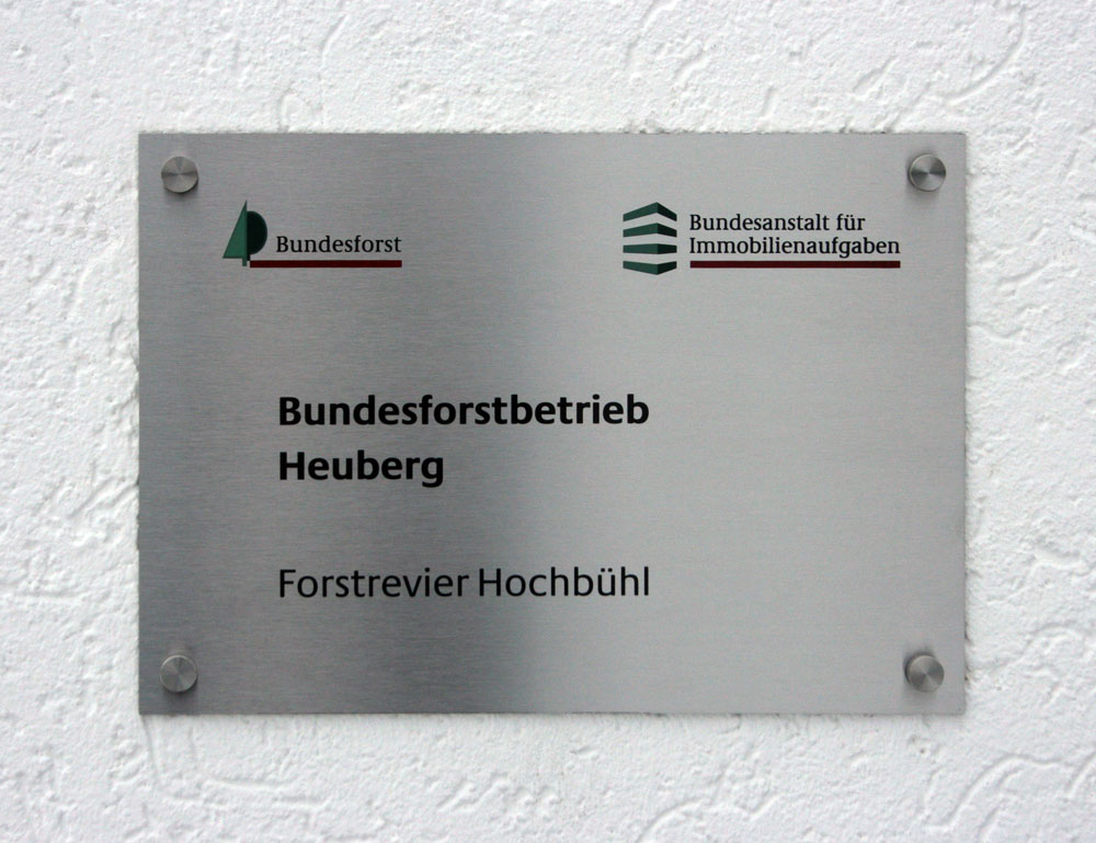 Rechteck Edelstahl-Schild - 2 mm Typ Quadro
