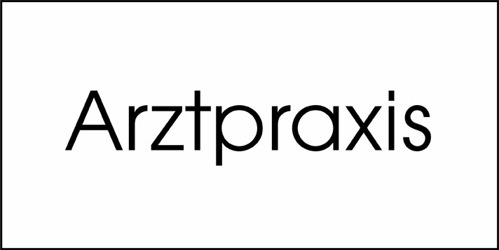 Typ Beta 250 x 125 mm - Arztpraxis