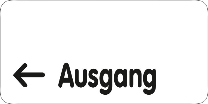 Typ Delta 250 x 125 mm - Ausgang Pfeil links