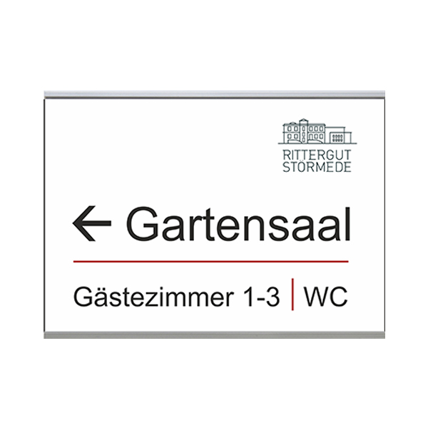 Türschild SlideFix Silber - 297 x 210 mm (BxH) A4 quer