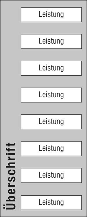 Leistungs-Tafel - 300 x 750 mm - mit 8 Titel