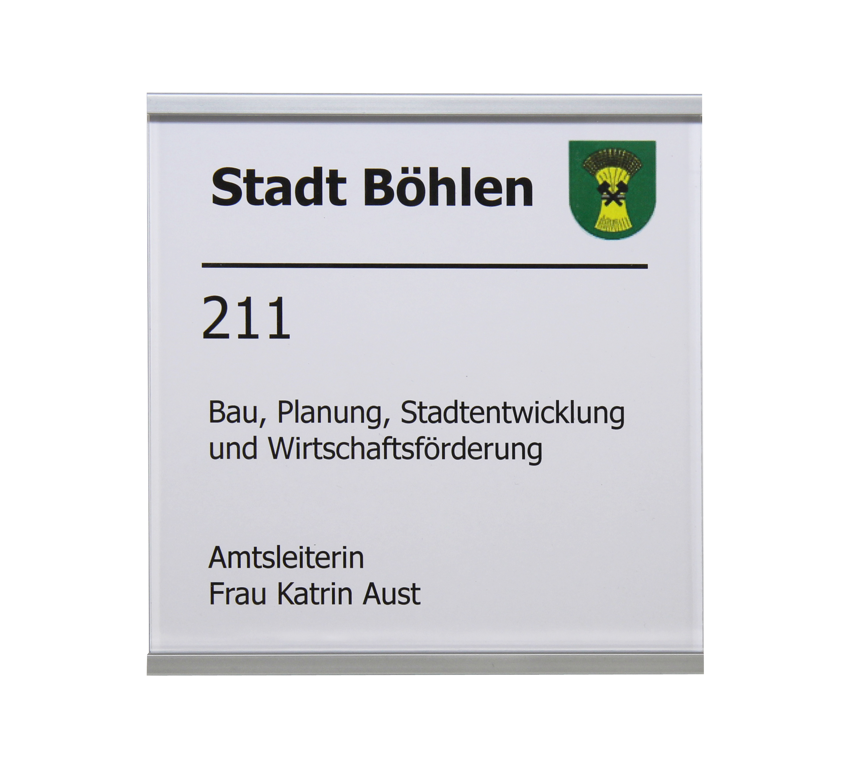 Türschild SlideFix Silber - 150 x 150 mm (BxH)