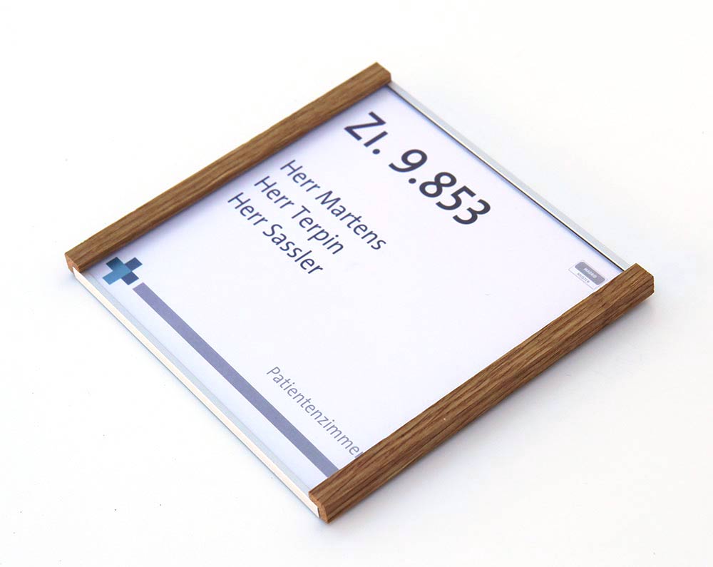 Türschild LMH Silver Line Eiche - 159,5 x 150,5 mm