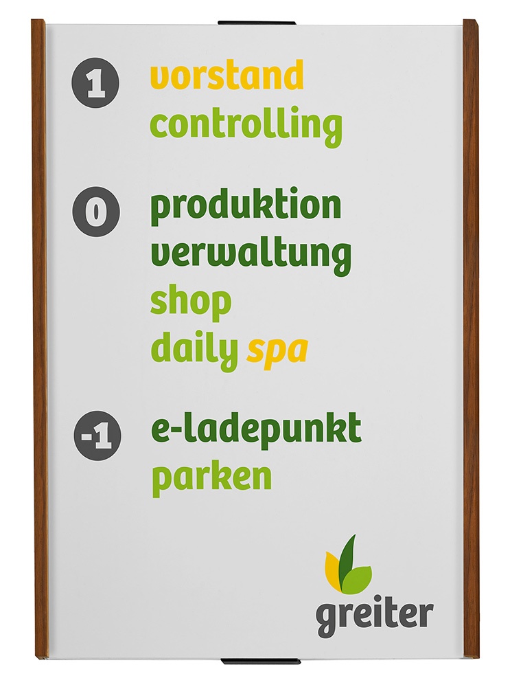 Türschild LMH OSLO Nussbaum - 309 x 420 mm (BxH) A3 hoch