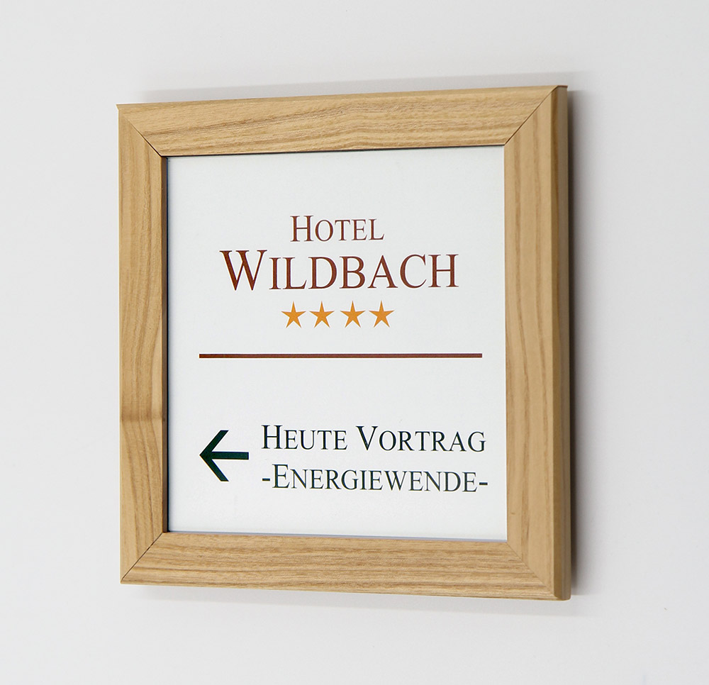 Türschild WoodSign-Esche - 174 x 174 mm