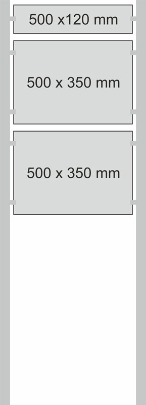 Edelstahl-Schildständer - Typ HGH-V2A-5035
