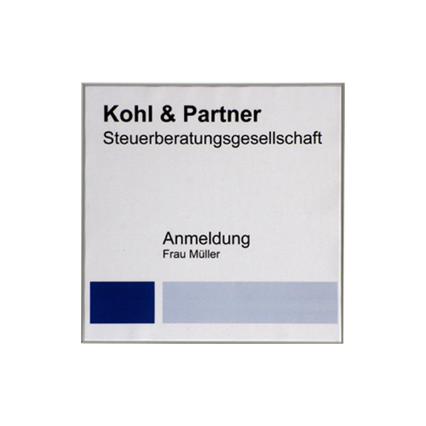 Türschild FORMO.flach - 213,5 x 213,5 mm