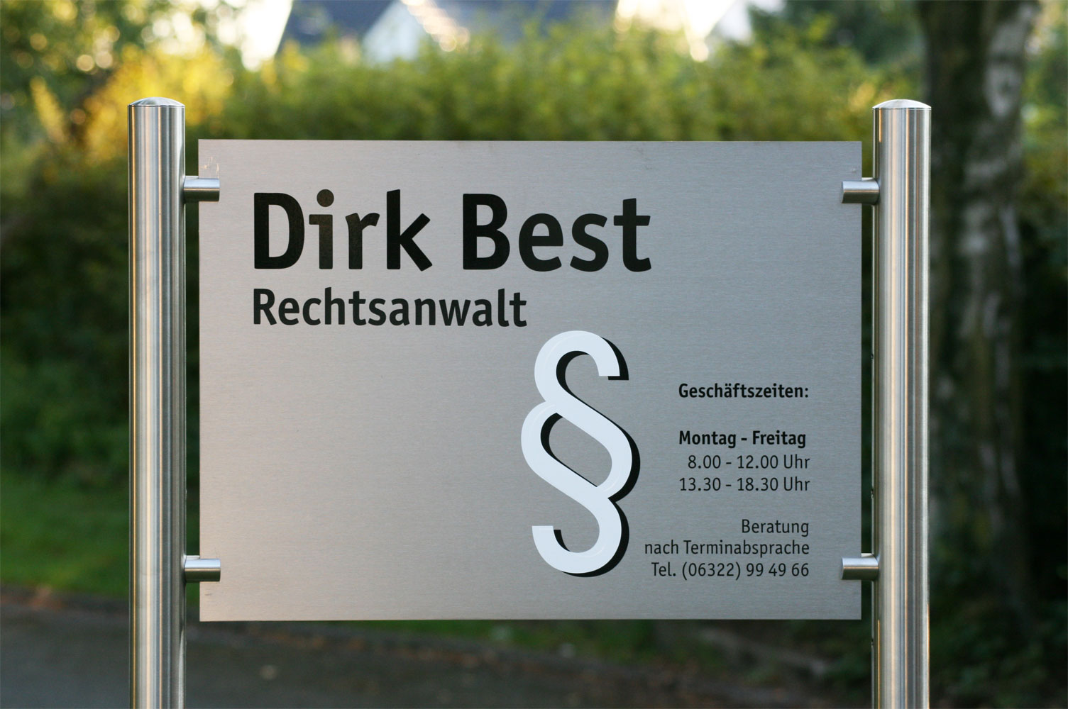 Edelstahl-Schildständer - Typ HGH-V2A-4030