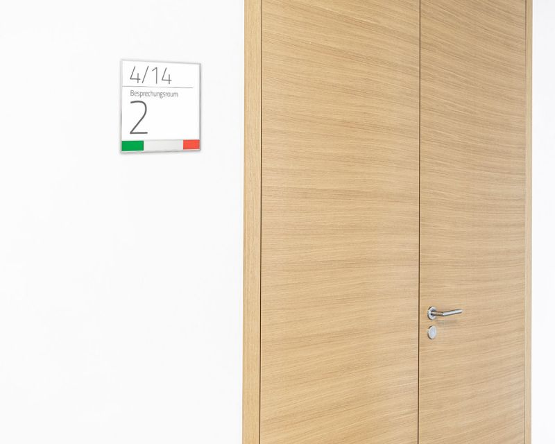 Türschild NIRO.clic Frei-Besetzt-Anzeige - 150 x 150 mm
