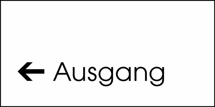 Typ Beta 250 x 125 mm - Ausgang Pfeil links