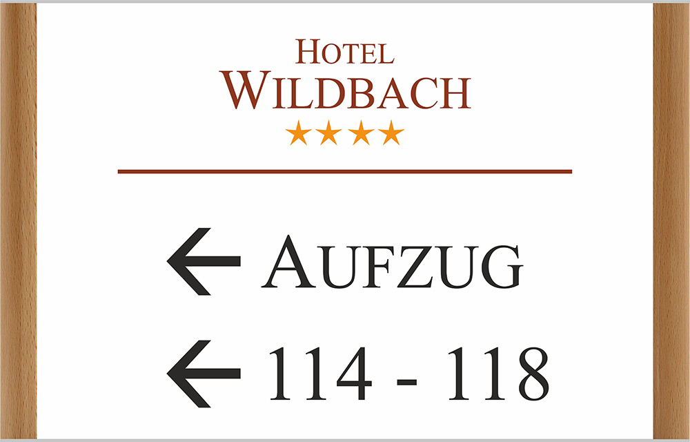 Türschild Westerwald-Buche - 470 x 301 mm (BxH) A3 quer