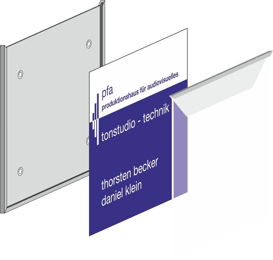 Türschild MADRID Silver Line - 105,5 x 105,5 mm