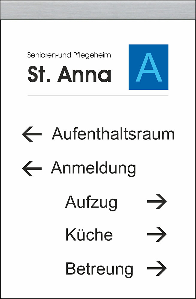 Türschild TwinAlu - 297 x 455 mm (BxH) A3 hoch