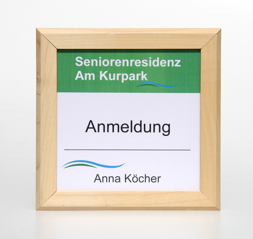 Türschild WoodSign-Ahorn - 174 x 174 mm