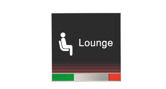 Türschild NIRO.clic Frei-Besetzt-Anzeige - 150 x 150 mm