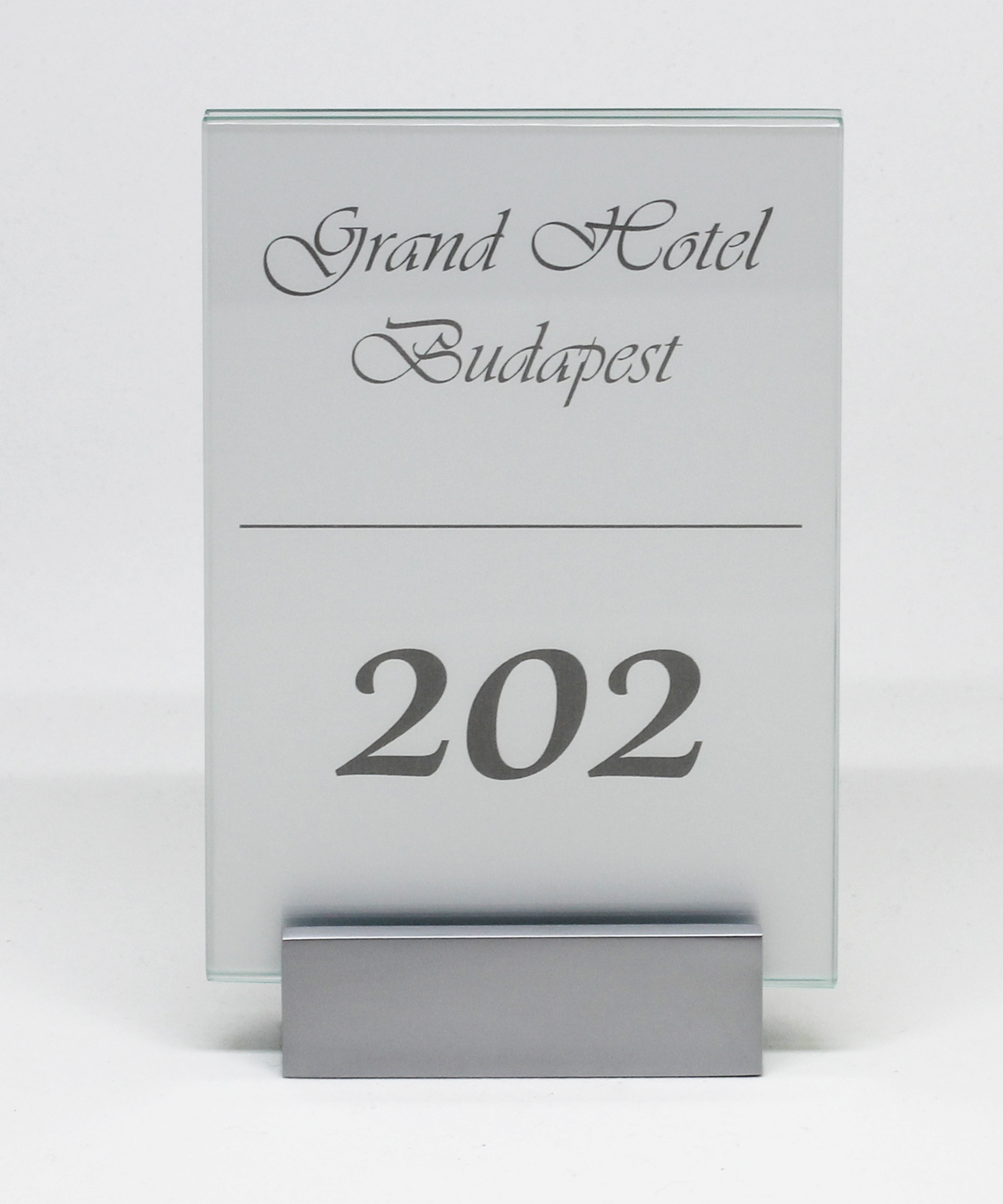 Glas-Türschild MONACO - 105 x 148 mm A6 hoch