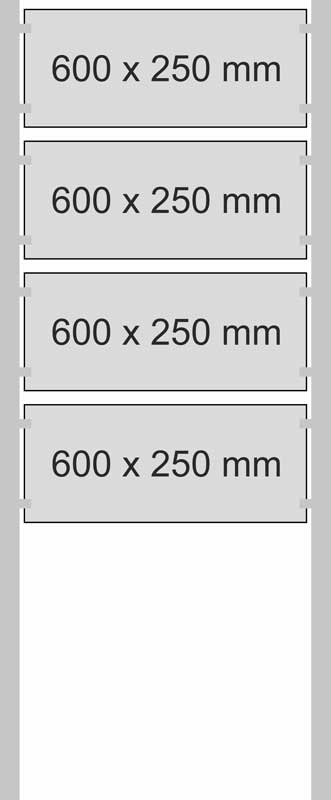 Edelstahl-Schildständer - Typ HGH-V2A-6025-4