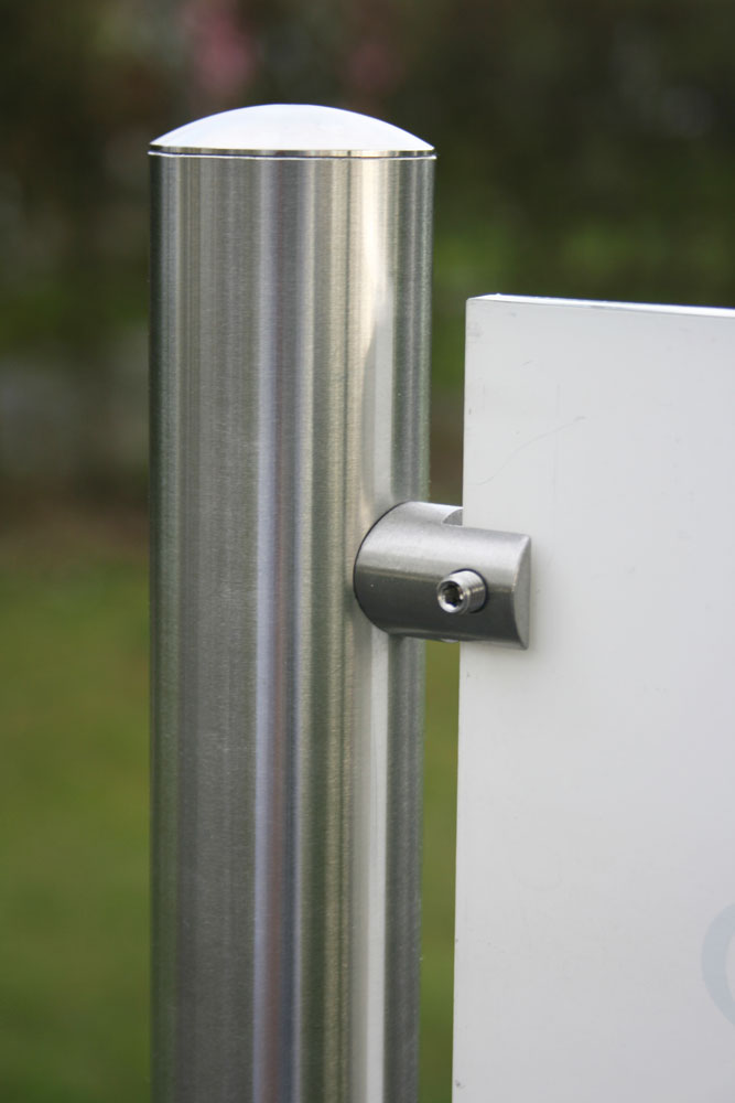 Edelstahl-Schildständer - Typ HGH-Plexi-4030